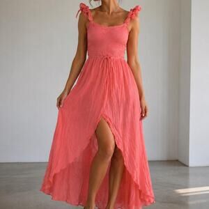 Cute pink maxi dress with